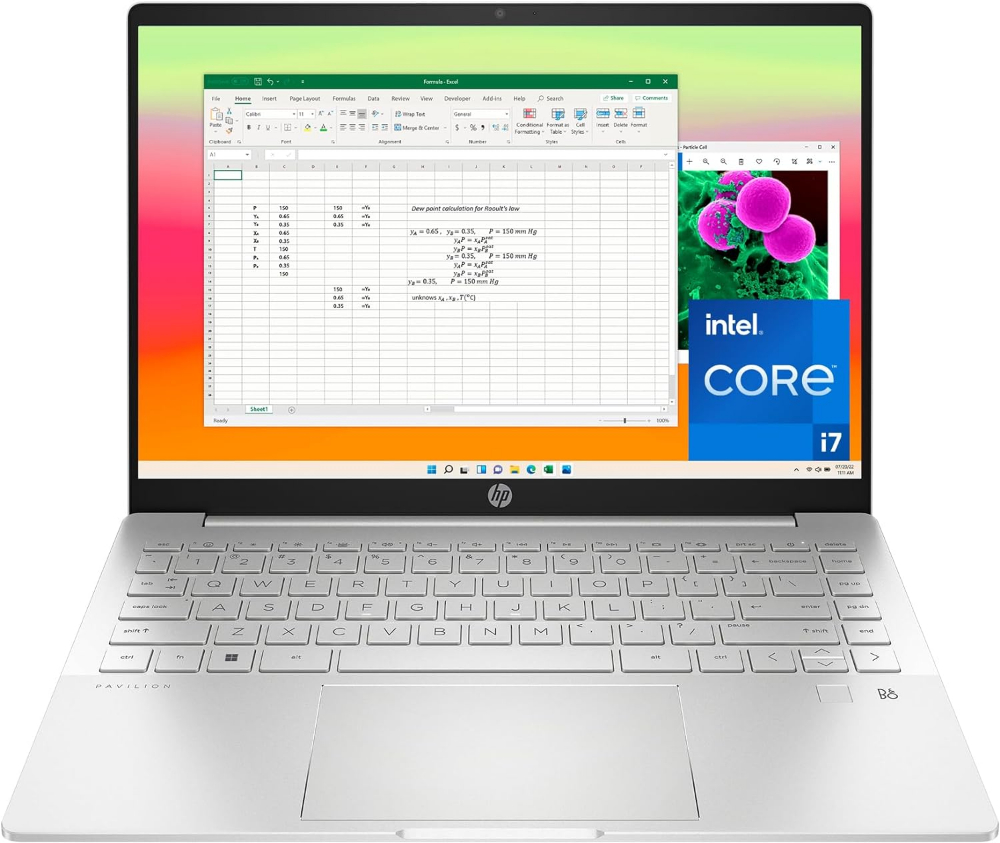HP  Pavilion  14" 2880 x 1800 90Hz OLED | Intel Core i7-1355U 10-Core 16GB DDR4 | 1TB SSD | Windows 11 Pro | Wi-Fi 6E - Backlit KB - 5MP Camera - Silver