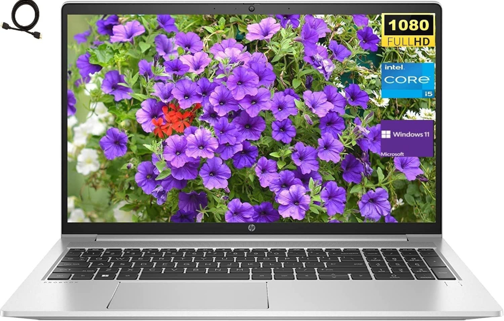 HP ProBook 450 G9, 15.6" FHD Laptop, Intel Core i5-1235U Processor, 8GB RAM 256GB SSD, Backlit keyboard, Webcam, HDMI, WiFi, Bluetooth, Windows 11