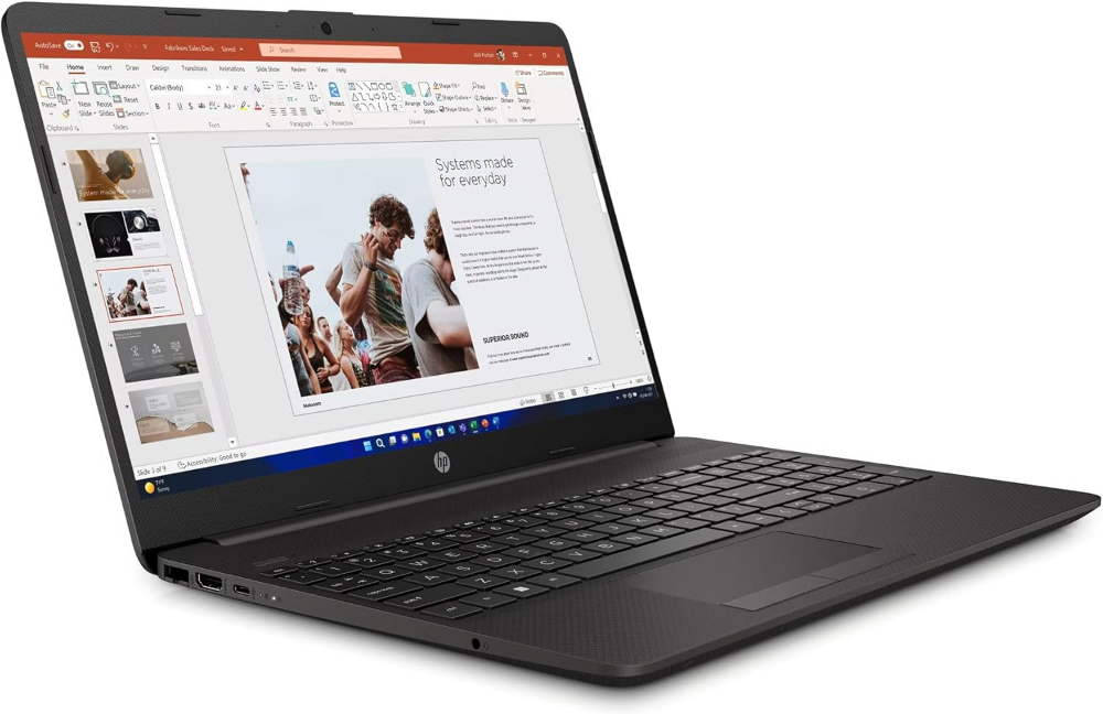 HP 250 G9 15.6-inch Laptop, Core i3-1235U (12th Gen), 16 GB RAM, 512 GB SSD, Windows 11