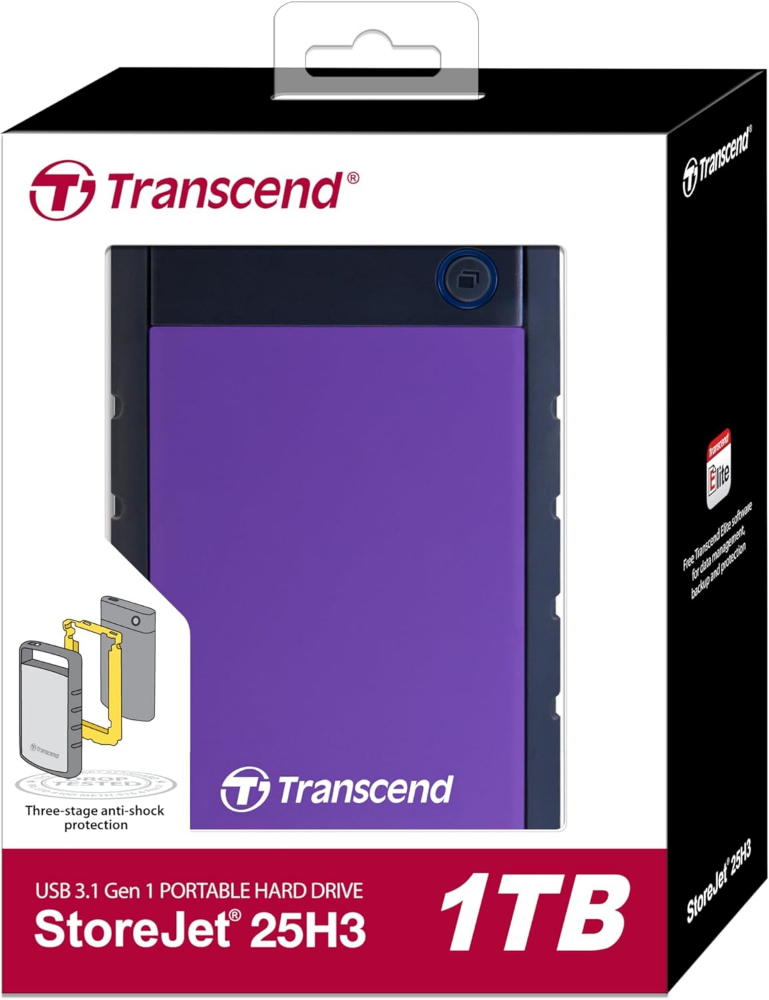 Transcend Storejet 1TB Portable USB 3.0 Hard Disk
