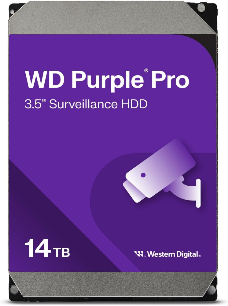 Western Digital 14TB WD Purple Pro Surveillance Internal Hard Drive HDD - SATA 6 Gb/s, 512 MB Cache, 3.5"