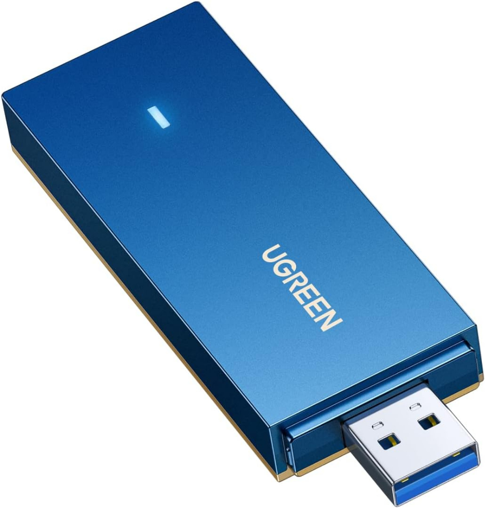 UGREEN USB WiFi 6 Adapter, AX1800 1800Mbps WiFi Adapter for PC Laptop, 5G 2.4G Dual Band WiFi Dongle, USB 3.0 Wireless Network Adapter, Bulit-in Driver