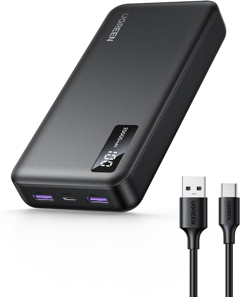 UGREEN Power Bank, 20000mAh 22.5W Portable Charger USB C Input&Output PD 3.0 Fast Charging Battery Pack with Digital Display