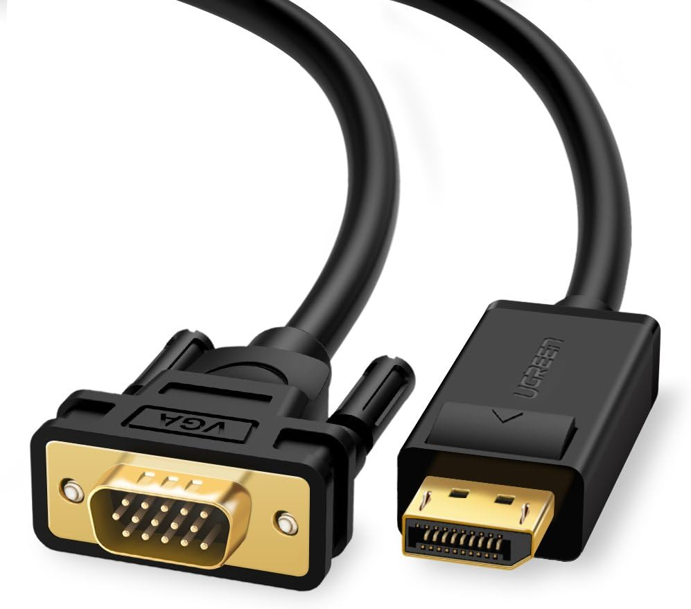 DisplayPort VGA Cable, Ugreen 1.5M DisplayPort to VGA Cable 1080P