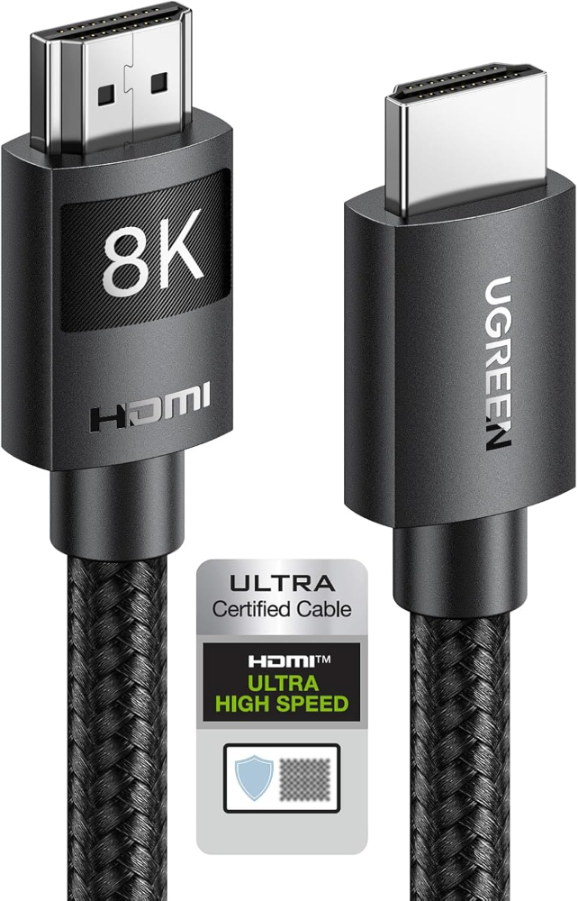 UGREEN HDMI Cable 2M 8K HDMI 2.1 Ultra HD High-Speed 48Gbps 8K@60Hz Braided Cord