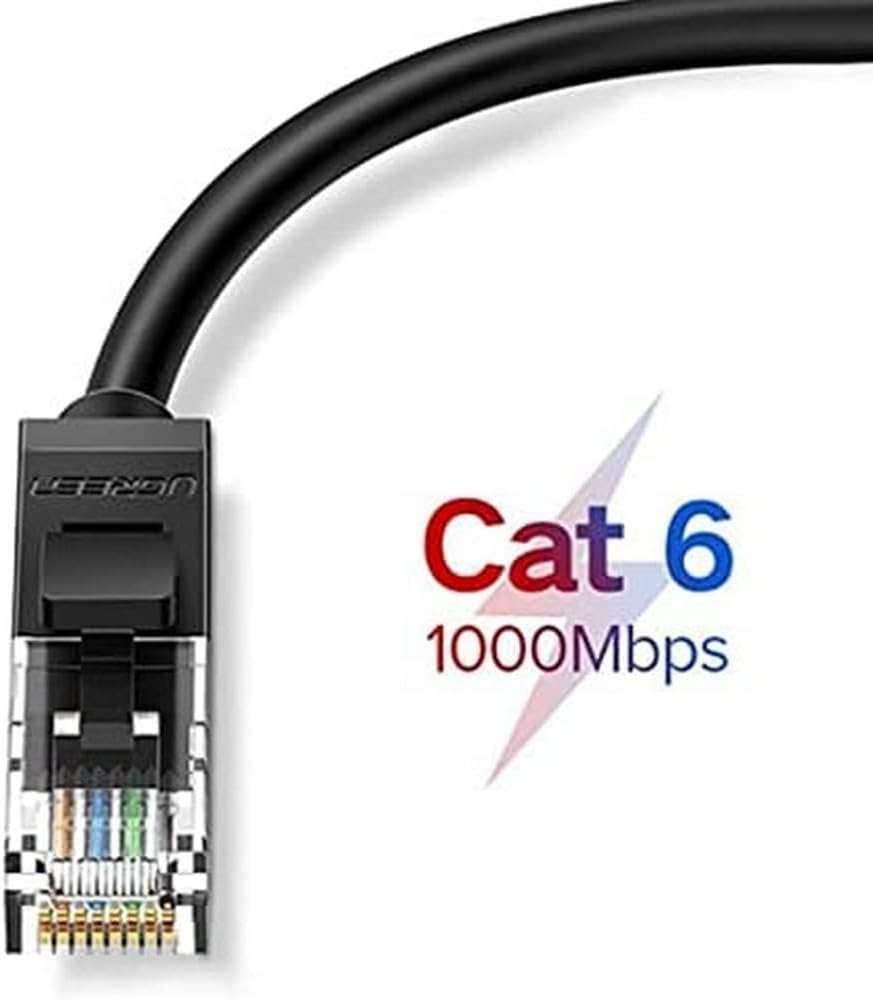 UGREEN Cat6 UTP Ethernet Cable (8m, Black)