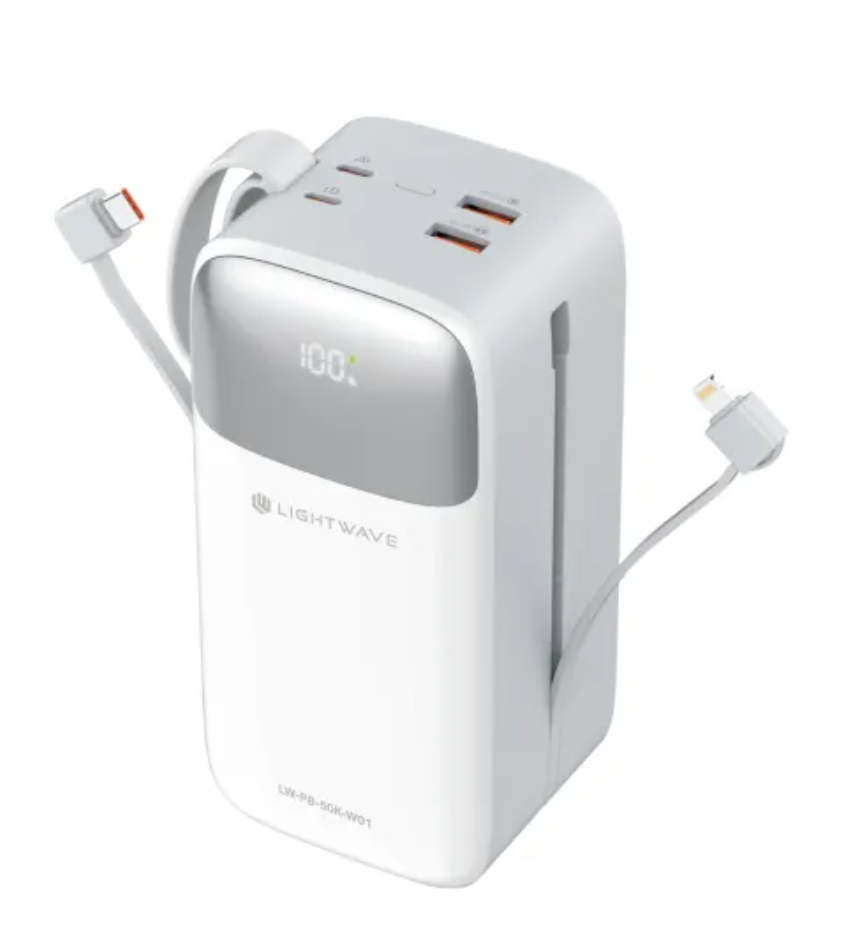 Lightwave 50000mAh Power Bank – Dual USB-C & USB-A Fast Charging