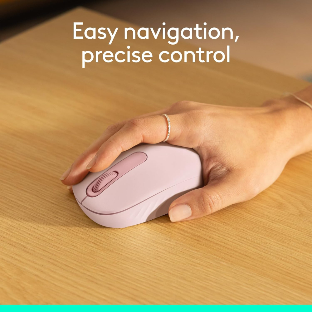 Logitech M196 Bluetooth Wireless Mouse, Compact and Portable Mouse for Laptops, Tablets and More, 12-Month Battery, Smooth Tracking, Compatible with PC and Mac, Windows and macOS, Rose
