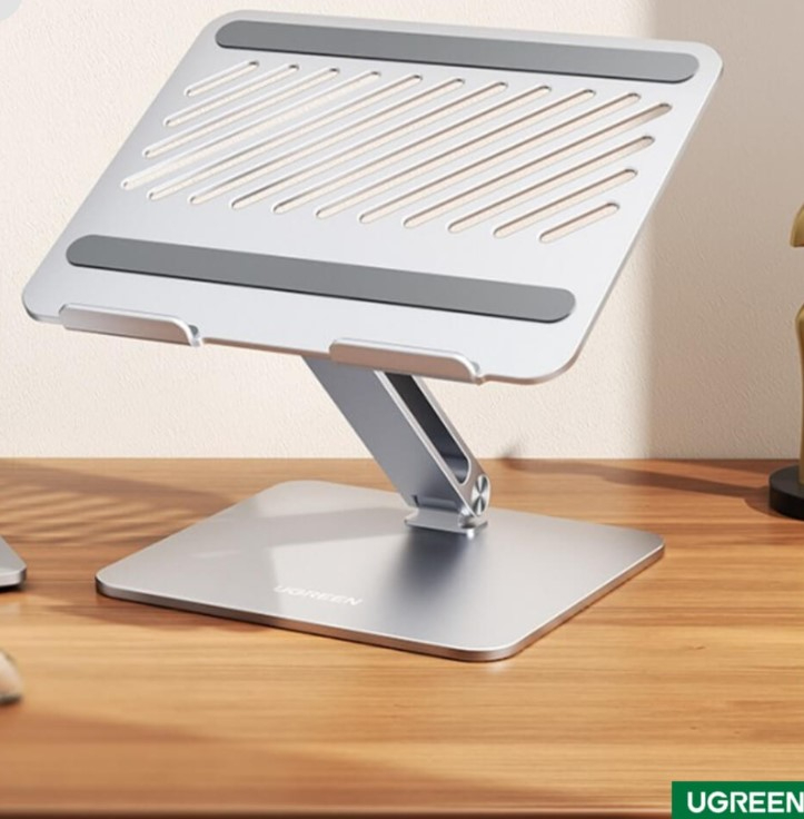 UGREEN  Full-Angle Hover Adjustable & Foldable Laptop Stand – Ergonomic Aluminum Riser with Full Tilt Adjustment for MacBook & Laptops up to 16 inch