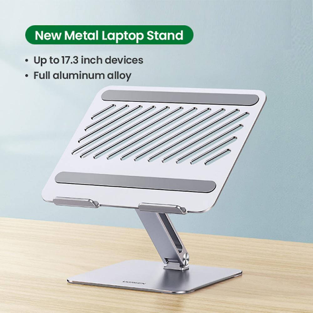 UGREEN  Full-Angle Hover Adjustable & Foldable Laptop Stand – Ergonomic Aluminum Riser with Full Tilt Adjustment for MacBook & Laptops up to 16 inch